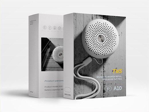 智能音箱包装_迷你蓝牙音箱包装定制彩盒