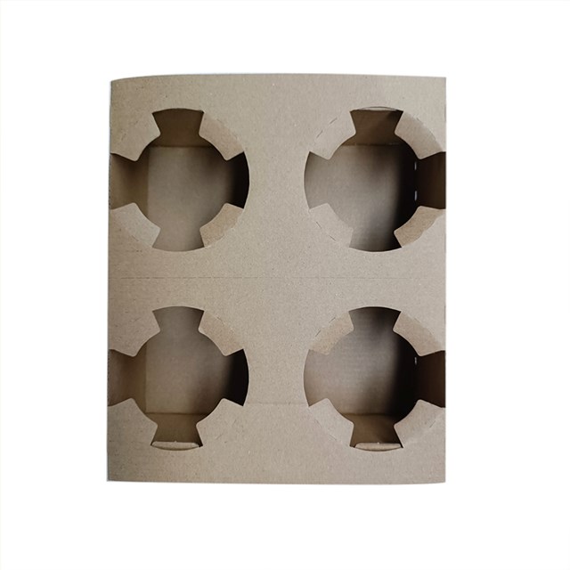 外卖打包瓦楞纸杯架咖啡奶茶杯托4杯装