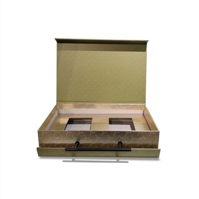 绿色包装礼盒磁吸手提礼品盒定制