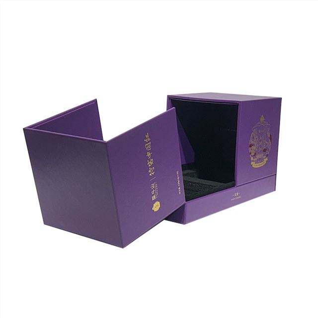 紫色包装礼盒磁吸对开包装礼品盒