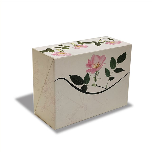 水墨花包装盒斜切磁吸翻盖礼盒