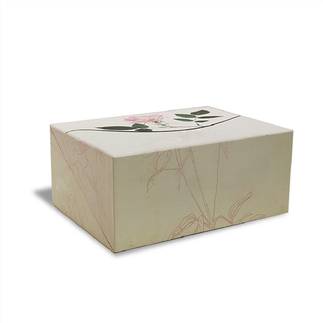 水墨花包装盒斜切磁吸翻盖礼盒