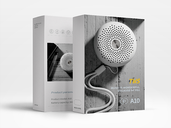 智能音箱包装_迷你蓝牙音箱包装定制彩盒